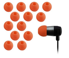 Xcessor High Quality Replacement Silicone Earbuds 7 Pairs (Set of 14 Pieces). Compatible With Most In Ear Headphone Brands - Orange