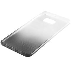 Xcessor Transition Color Flexible TPU Case for Samsung Galaxy S6 edge+ SM-G928A. With Gradient Silk Thread Texture. Transparent / Grey