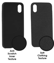 Lilware Soft Fabric Texture Plastic Phone Case for Apple iPhone X / iPhone XS - Black