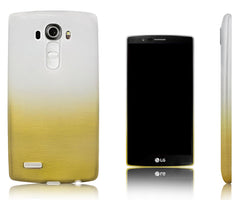 Xcessor Transition Color Flexible TPU-Hülle für LG G4. Mit Farbverlauf-Seidenfadenstruktur.Transparent/Gold