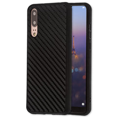 Lilware Carbon Texture Plastic Phone Case Compatible with Huawei P20. Black