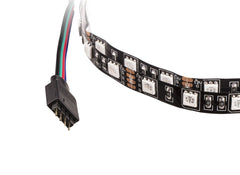 Lilware (100 cm) RGB-Farbwechsel-LED-Lichtstreifen für Mid-Tower-Computergehäuse – Multifunktionale 21-Tasten-RF-Fernbedienung und WLAN-Steuerung über Smartphone