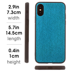 Lilware Canvas Z Rubberized Texture Plastic Phone Case for Apple iPhone XS. Blue
