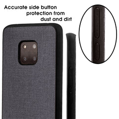 Lilware Canvas Rubberized Texture Plastic Phone Case Compatible with Huawei Mate 20 Pro. Grey