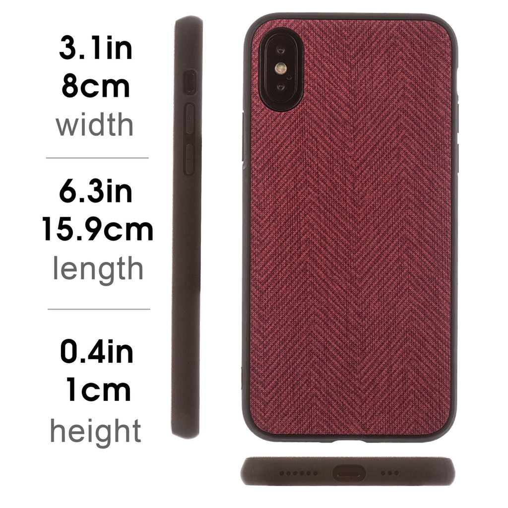 Lilware Canvas Z Rubberized Texture Plastic Phone Case for Apple iPhone XS Max. Dark Pink