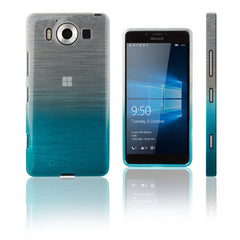 Xcessor Transition Color Flexible TPU Case for Microsoft Lumia 950. With Gradient Silk Thread Texture. Transparent / Light Blue