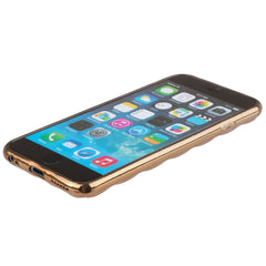 Xcessor Convex Checkered Glossy Flexible TPU case for Apple iPhone 6 / 6S. Transparent / Gold