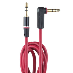 Lilware Set of 3 Rubberized Stereo Auxiliary 3.5mm Cord Audio Male To Male Cables For Multimedia Devices - Red