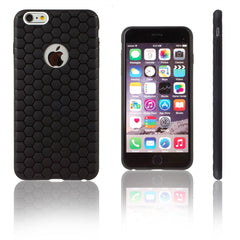 Xcessor Hexagon Texture TPU Gel Hybrid Case for Apple iPhone 6. Black