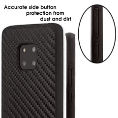 Lilware Carbon Texture Plastic Phone Case Compatible with Huawei Mate 20 Pro. Black