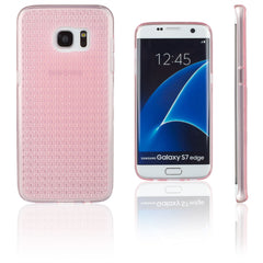 Xcessor Crystal Shine Glossy Flexible TPU case for Samsung Galaxy S7 Edge SM-G935. Transparent / Pink