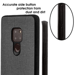 Lilware Canvas Rubberized Texture Plastic Phone Case Compatible with Huawei Mate 20. Grey