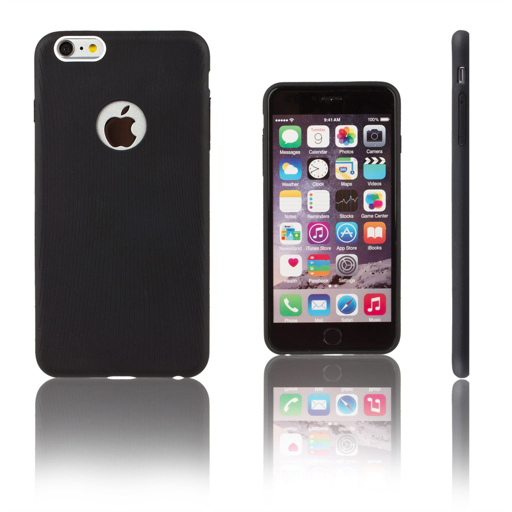 Xcessor Lines TPU Gel Hybrid Case for Apple iPhone 6 Plus. Black