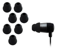 Xcessor Dual Flange Conical Replacement Silicone Earbuds 4 Pairs (Set of 8 Pieces). Compatible With Most in Ear Headphone Brands. Multicolor