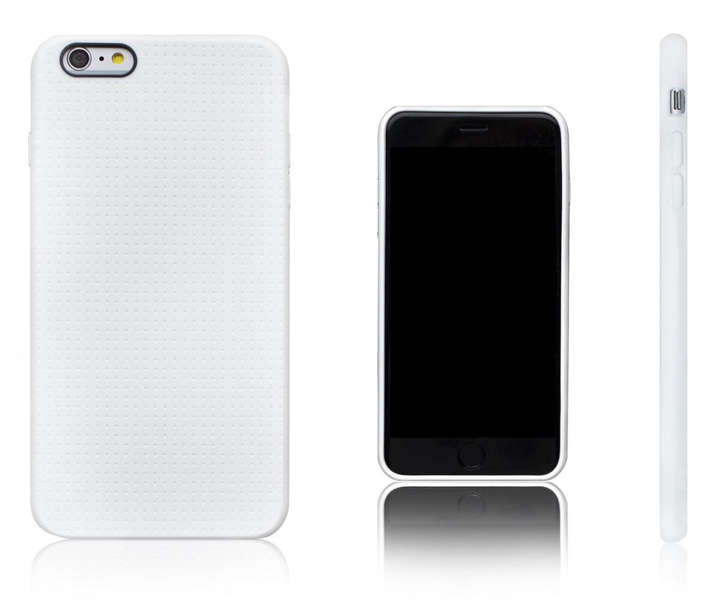 Lilware Dots TPU Gel Case For Apple iPhone 6 Plus. Rugged and Flexible Design. White