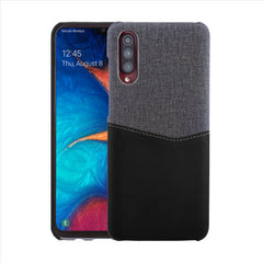 Lilware Card Wallet Kunststoff-Telefonhülle Kompatibel mit Samsung Galaxy A70/A70S. Stofftextur und PU-Leder-Schutzhülle mit Ausweis-/Kreditkartenfach. Schwarz