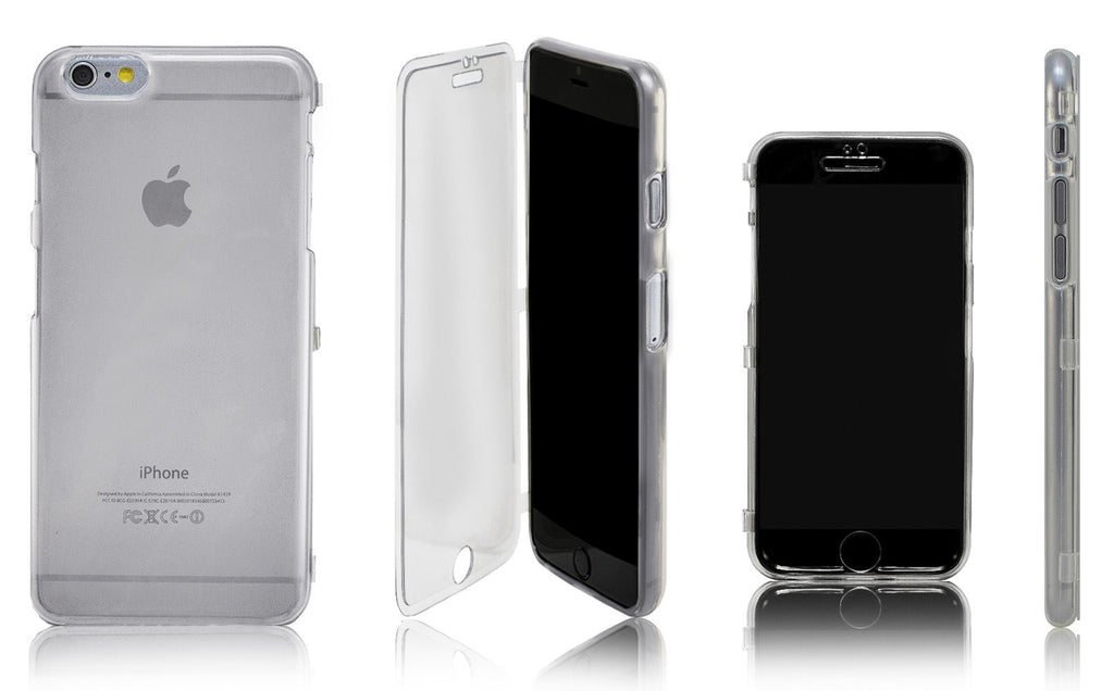 Xcessor Flip Open TPU Gel Case For Apple iPhone 6. Back and Front Protection. Transparent