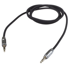 Lilware AUX-Audiokabel, 3,5 mm Klinkenstecker auf 3,5 mm Stecker, geflochtenes Nylongewebe, 90 cm, für Multimedia-Geräte, Schwarz