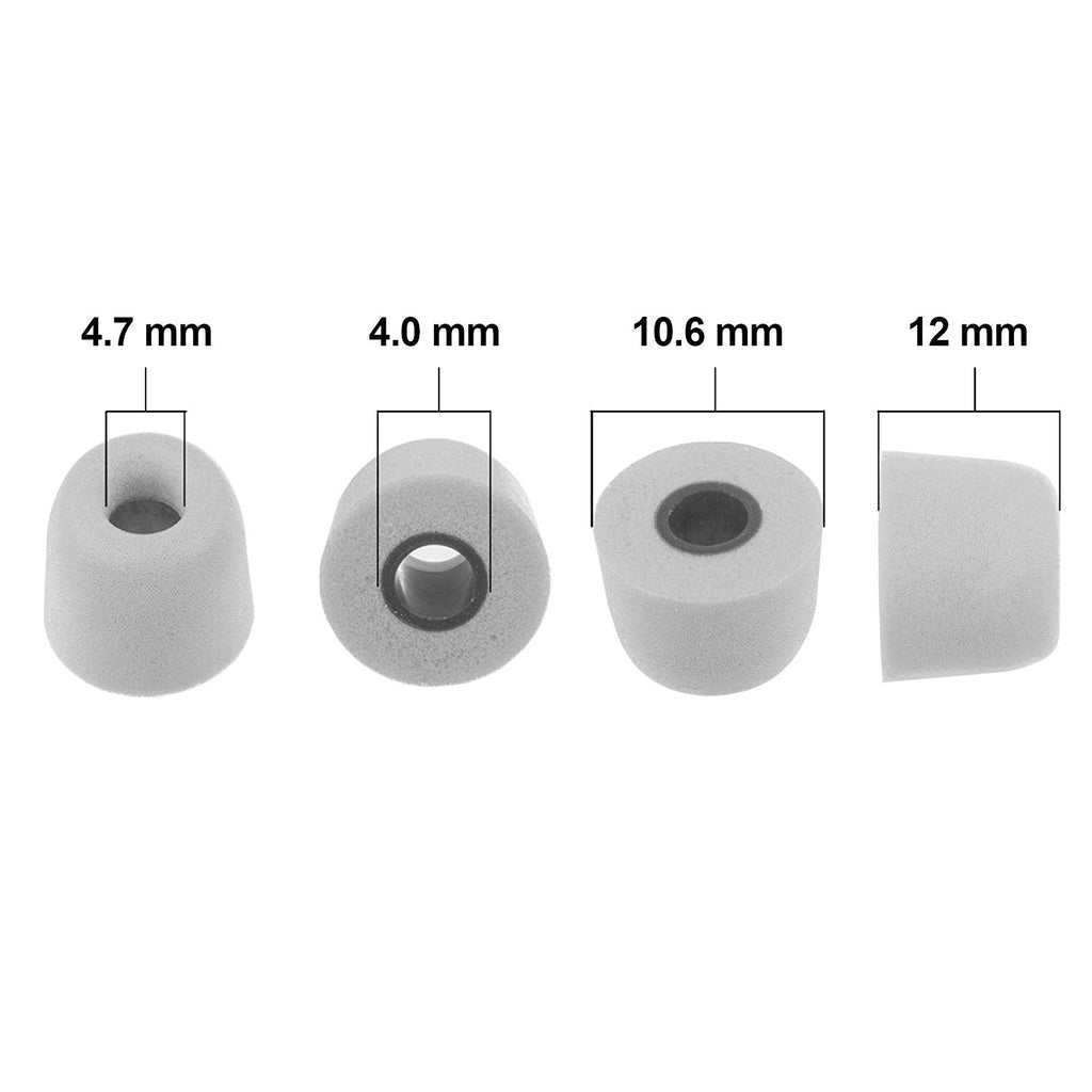 Xcessor Replacement Comfort Foam Earbuds 4 Pairs (Set of 8 Pieces) - Grey