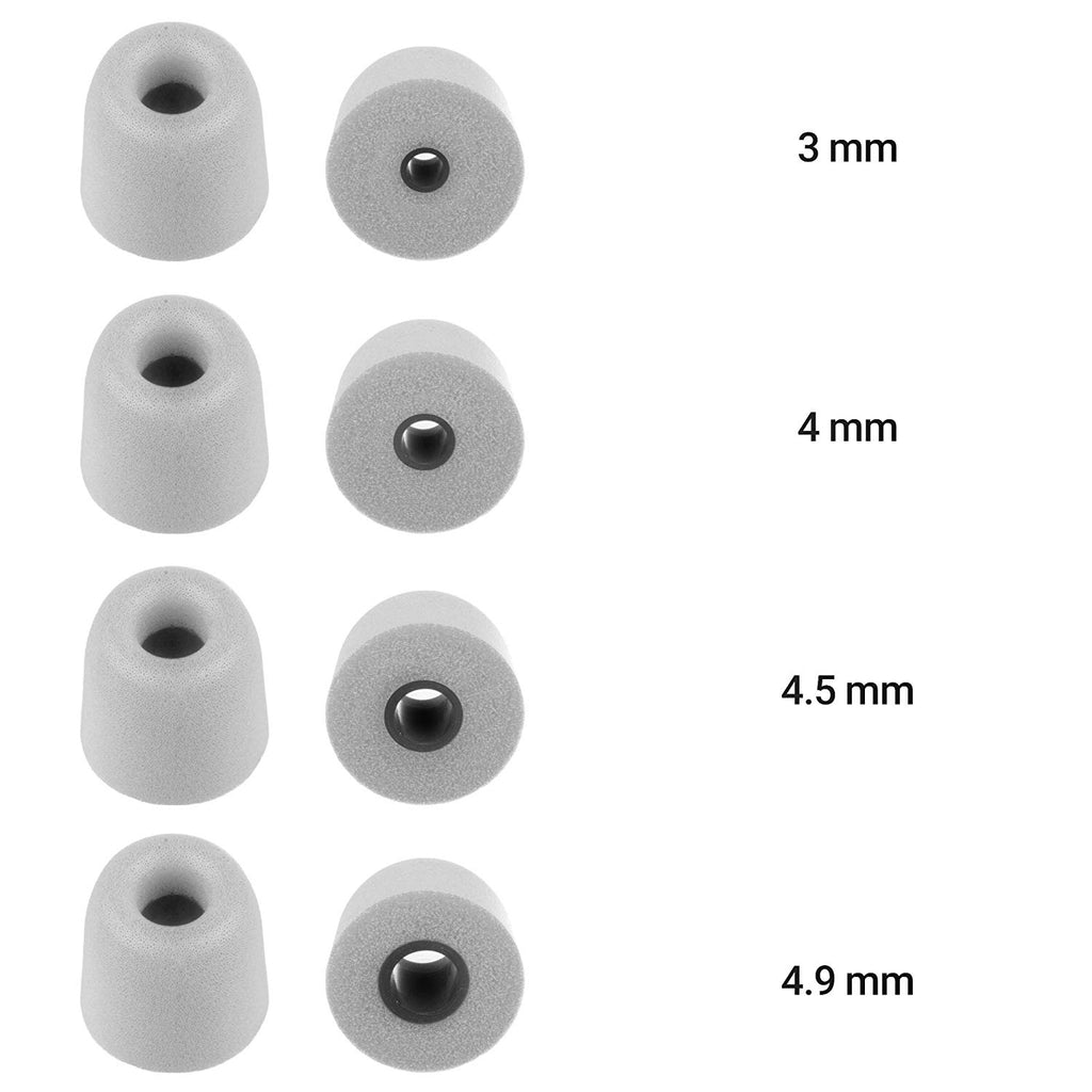 Xcessor Replacement Comfort Foam Earbuds 4 Pairs (Set of 8 Pieces) - Grey