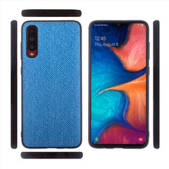 Lilware Canvas Z Rubberized Texture Plastic Phone Case for Samsung Galaxy A70/A70S. Blue