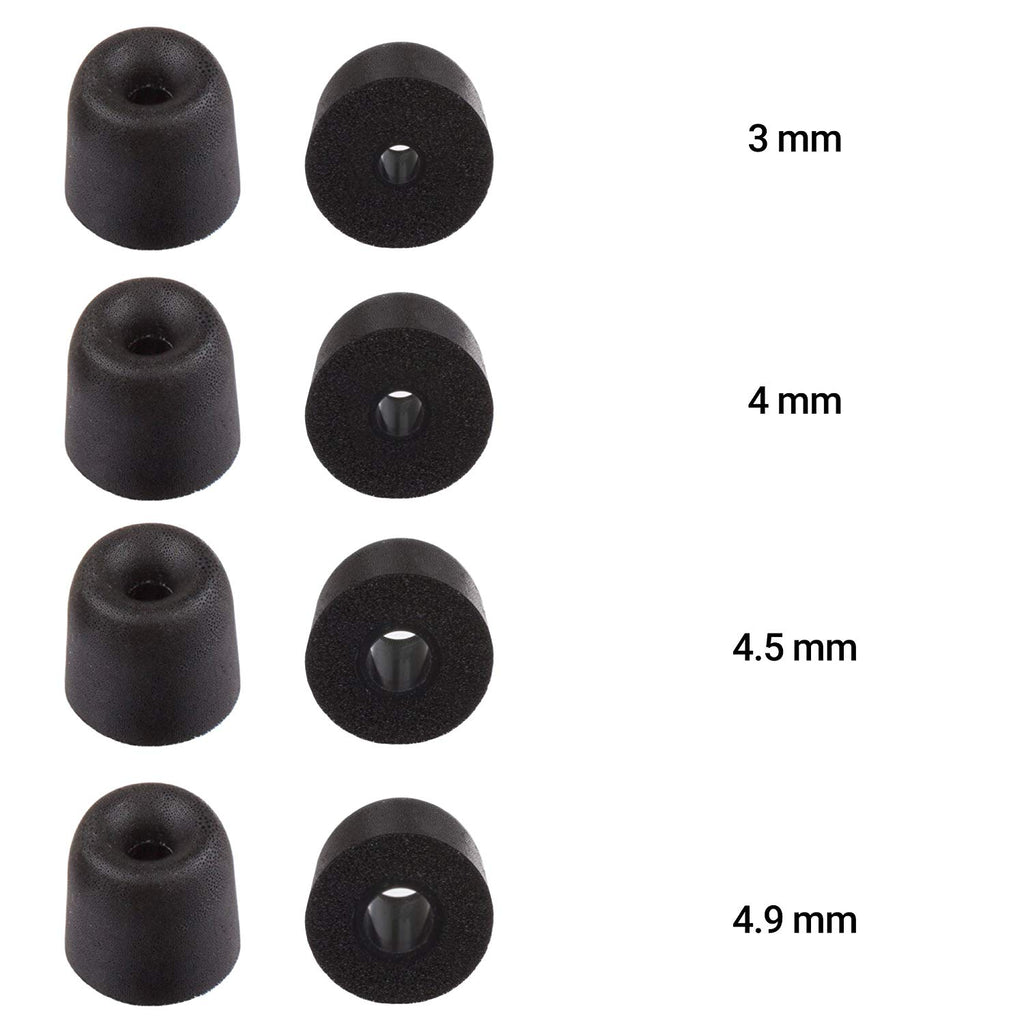 Xcessor Ersatz-Ohrstöpsel aus Komfortschaumstoff, 4 Paar (8er-Set), Schwarz