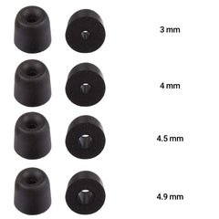 Xcessor Replacement Comfort Foam Earbuds 4 Pairs (Set of 8 Pieces) - Black