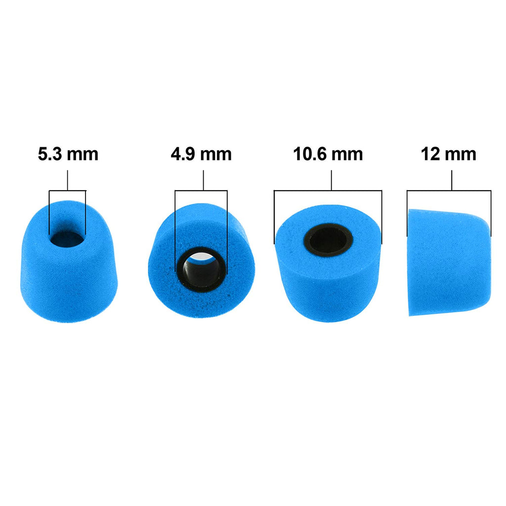 Xcessor Replacement Comfort Foam Earbuds 4 Pairs (Set of 8 Pieces) - Blue