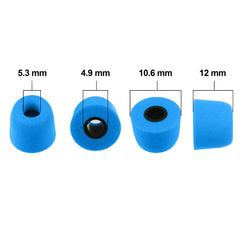 Xcessor Ersatz-Ohrstöpsel aus Komfortschaumstoff, 4 Paar (8er-Set), Blau