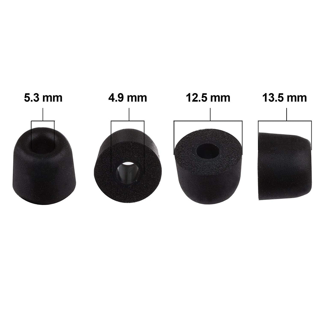 Xcessor Ersatz-Ohrstöpsel aus Komfortschaumstoff, 4 Paar (8er-Set), Schwarz