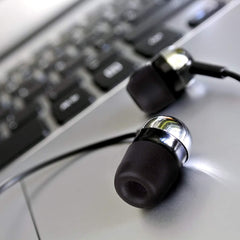 Xcessor Replacement Comfort Foam Earbuds 4 Pairs (Set of 8 Pieces) - Black
