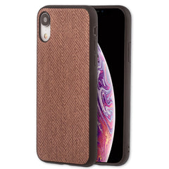 Lilware Canvas Z Rubberized Texture Plastic Phone Case for Apple iPhone XR. Brown