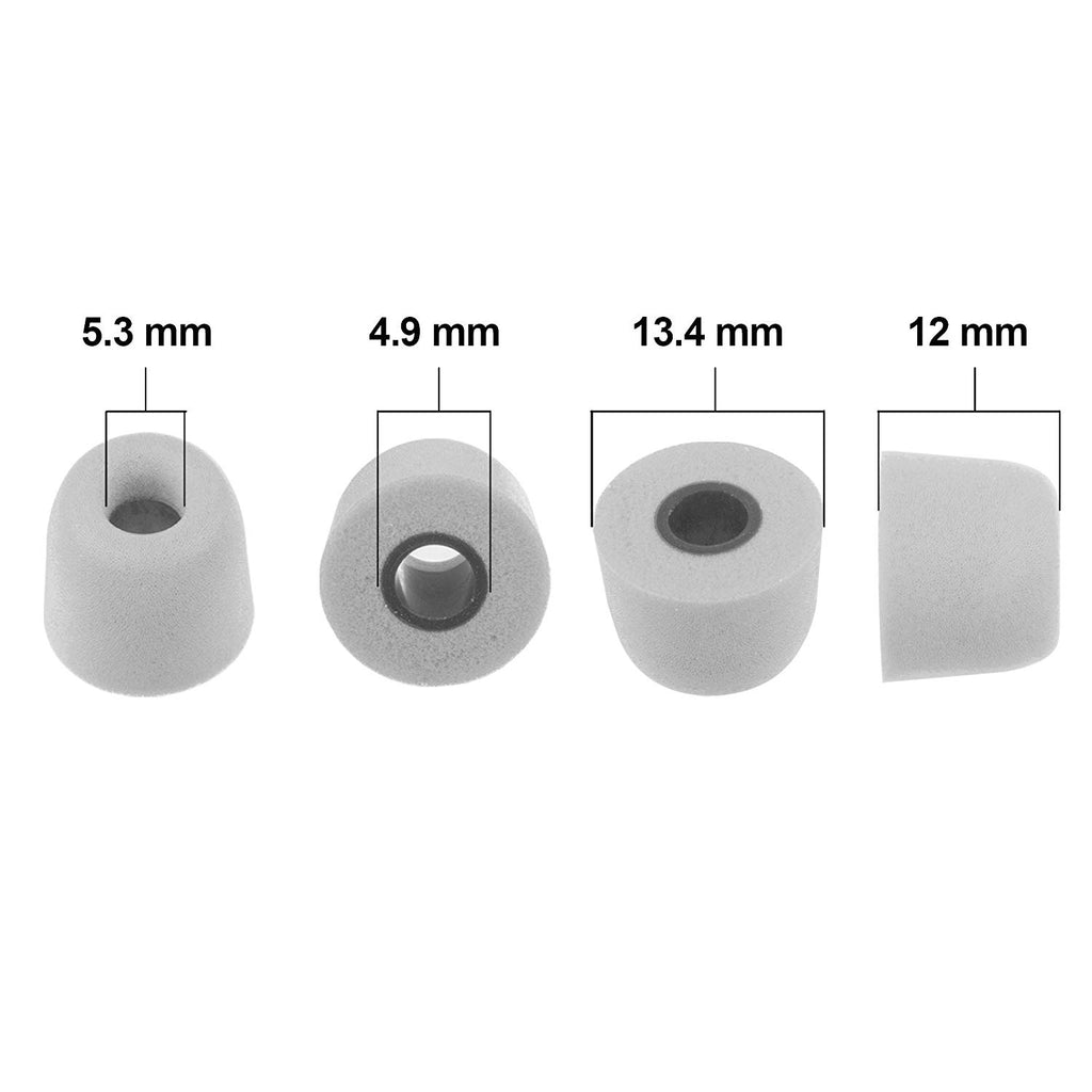 Xcessor Replacement Comfort Foam Earbuds 4 Pairs (Set of 8 Pieces) - Grey