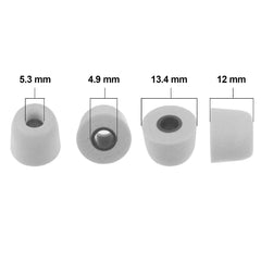 Xcessor Replacement Comfort Foam Earbuds 4 Pairs (Set of 8 Pieces) - Grey