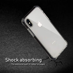 Xcessor Clear Hybrid TPU Phone Case for Apple iPhone X / iPhone XS. With Shock Absorbing Rubber Layer on the Edges and Reinforced Corners. Clear / Black