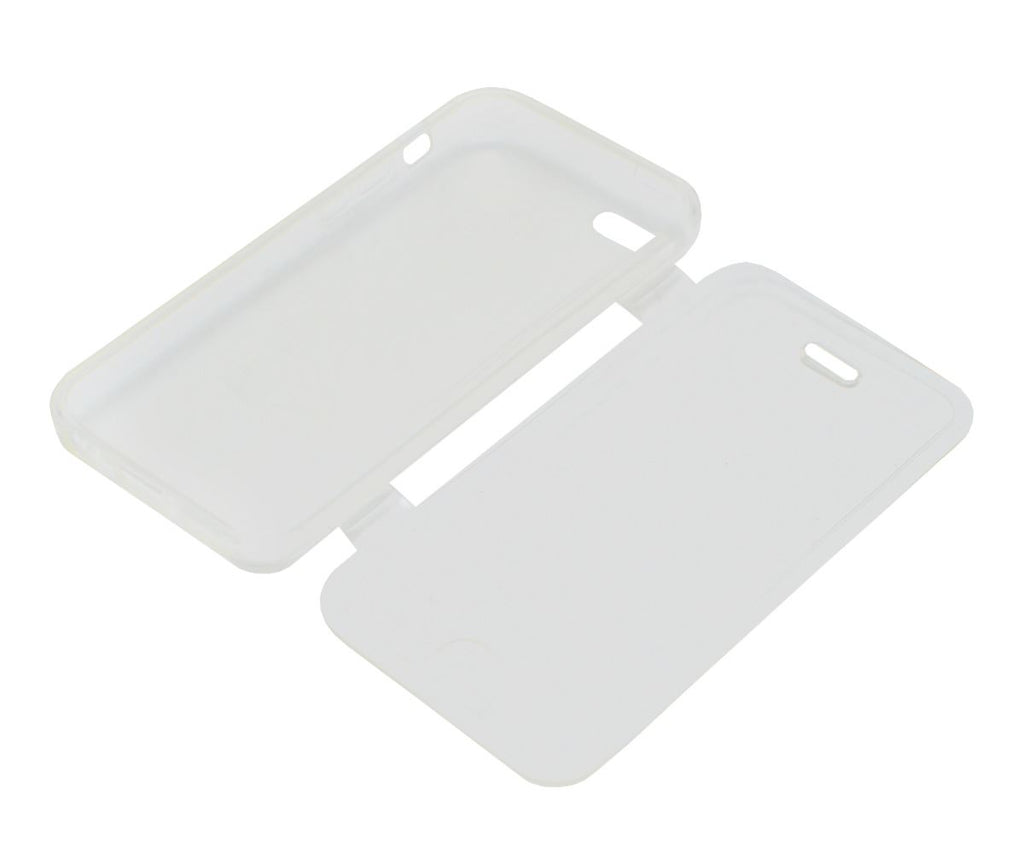 Xcessor Flip Open TPU Gel Case For Apple iPhone 5C. Back and Front Protection. Transparent