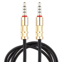 Lilware Metal Braided Audio 3.5mm Cable with Metal Plated Jack - 3.5mm to 3.5 mm Audio AUX Cord - Black