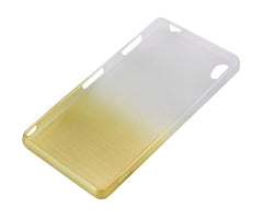 Xcessor Transition Color Flexible TPU-Hülle für Sony Xperia Z3. Mit Farbverlauf-Seidenfadenstruktur.Transparent/Gold