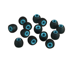 Xcessor (M) 7 Pairs (14 Pieces) of Silicone Replacement In Ear Earphone Medium Size Earbuds. Bicolor. Black / Blue