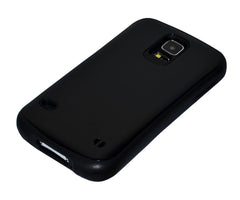 Lilware Silhouette Plastic Case for Samsung Galaxy S5 SM-G900. Flexible TPU and Hard Glossy Plastic Back. Black