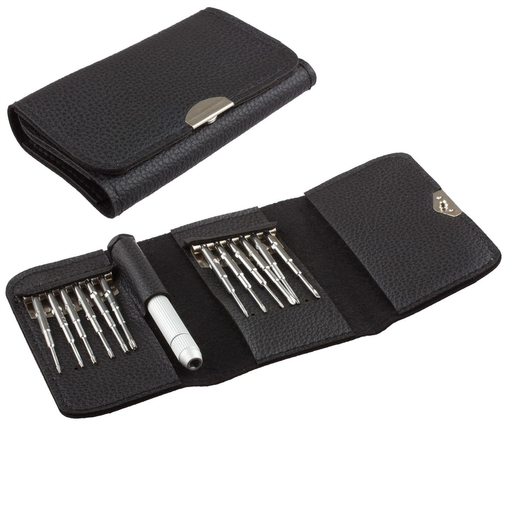 Lilware Universal 12in1 Magnetic Wallet Screwdriver Kit for Electronic Devices. Black