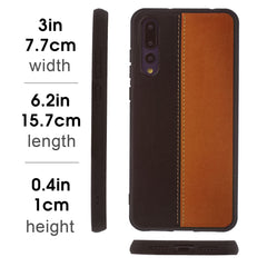 Lilware Bicolor PU Leather Phone Case Compatible with Huawei P20 Pro. Brown / Black