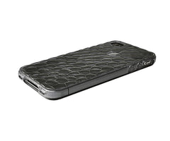Xcessor Liquid Cell - Flexible TPU-Hülle für Apple iPhone 5 und 5S mit optischem Wellenillusionseffekt. Grau / Transparent