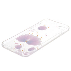 Xcessor Pink Flower Glossy Flexible TPU case for Apple iPhone 6 / 6S. Transparent / Pink