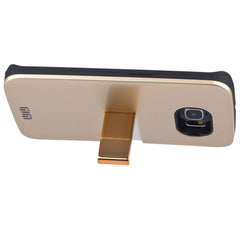 Lilware Armor Hartplastikhülle für Samsung Galaxy S6 SM-G920. Glänzende, zweilagige Schutzhülle mit Ständer und geheimem Fach für Kredit-/Visitenkarten. Goldene Farbe