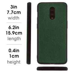 Lilware Canvas Z Rubberized Texture Plastic Phone Case for OnePlus 6T. Green