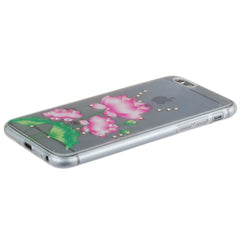 Xcessor Flower With Dragonfly Glossy Flexible TPU case for Apple iPhone 6 / 6S. Transparent / Multicolored