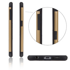Lilware Angular Armor Hartplastik Robuste Dual Layer Hülle für Samsung Galaxy S6 SM-G920. Gold / Schwarz