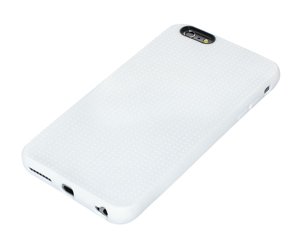 Lilware Dots TPU Gel Case For Apple iPhone 6 Plus. Rugged and Flexible Design. White