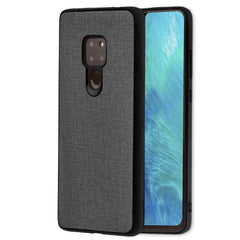 Lilware Canvas Rubberized Texture Plastic Phone Case Compatible with Huawei Mate 20. Grey